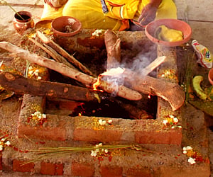 A holy fire used for yagnas. (File photo)