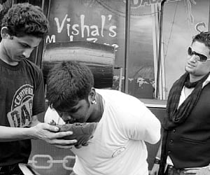 A contestant at the Bindass Dadagiri roadshow held recently at Sahid Nagar.