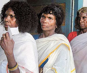 They might look illiterate and ignorant but these tribal women of Wayand were conscious of their rights as they waited patiently to cast their votes a
