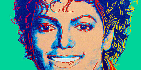This photo provided by the Vered Gallery in East Hampton, N.Y., shows Andy Warhol's "Michael Jackson in 1984.(AP)