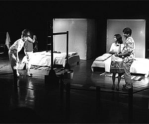 A scene from Dramanon's presentation of Alarms and Excursions