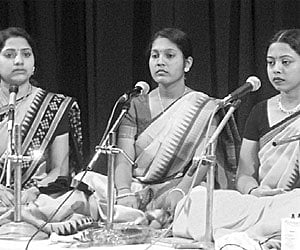Demonstrating classical elements of Odissi music