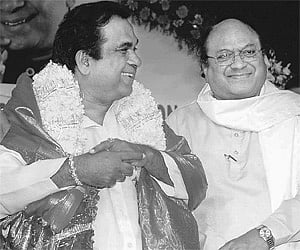 Actor Brahmanandam with C Narayan Reddy.
