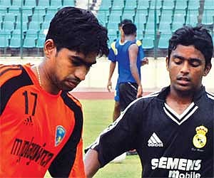 Tamil Nadu players during a training session.