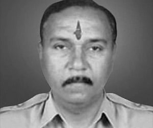 Tukaram Omble, the policeman who died after being shot by Amir Kasab on November 26, 2008. Despite taking a volley of bullets he managed to catch hold