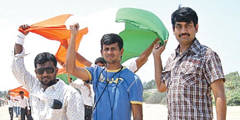 The longest Indian flag on screen