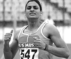 Manjit Kaur during the womens 400m.