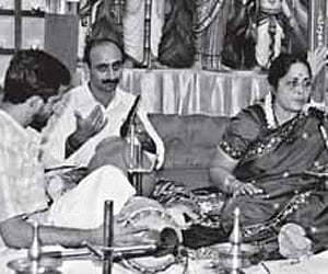 Mathangi Sathyamoorthy and Girija Varma presenting vocal concerts as part of the Navaratri music festival at Tripunithura.