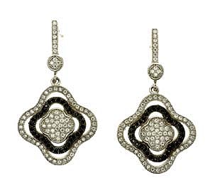 A pair of sterling silver earrings from The Real Effect Collection by Suveen Kapoor. (IANS Photo)
