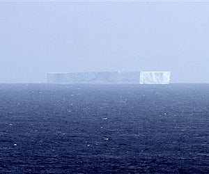 In this Nov. 5, 2009, photo provided by the Australian Antarctic Division, a large iceberg spotted off Macquarie Island, southeast of Australia. AP