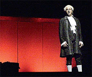 Michael Muthu as Salieri in the play ‘Amadeus’ (Pic: ENS)