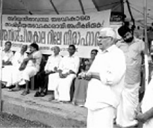 Express  CPI(ML) all-India secretary M.S. Jayakumar inaugurating on Wednesday the relay hunger strike in front of the Secretariat demanding recognitio