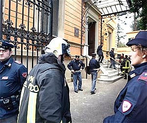 A pair of package bombs exploded at the Swiss and Chilean embassies in Rome on Thursday, injuring the two people who opened them. AP