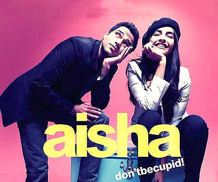 The poster of 'Aisha' featuring Sonam Kapoor and Abhay Deol
