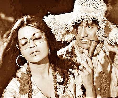 Dev Anand and Zeenat Aman in the cult classic 'Hare Rama Hare Krishna'.