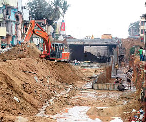 Work in progress at the Kadirenahalli underpass | EPS