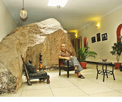 Narendra Luther in his house. Photo: RVK Rao