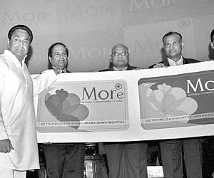 Union Minister for Urban Development Kamal Nath launching the Common Mobility card ‘More’ at the Urban Mobility India Conference 2011, in New Delhi on