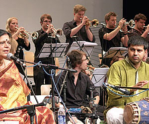 Carnatic musicians performing with BuJazzO | EPS