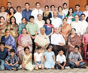 A few members of Kayyalackakom family when they got together recently for a family function. ENS