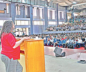 Sharing is caring: Free software activist Richard Stallman at IIT Madras on Monday