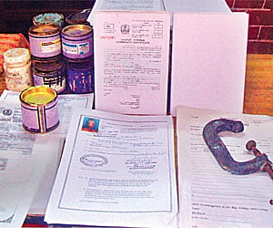 bogus: The fake goverment certificates seized from four persons on Monday | Express
