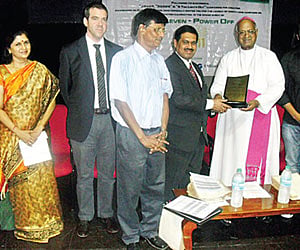 MD Nirmal, founder of Exnora along with the guests.
