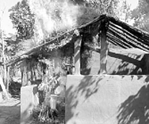 Tribals burn down kitchens
