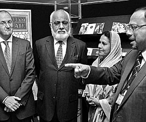 Prince of Arcot Nawab Mohammed Abdul Ali with British Deputy High Commissioner Mike Nithavrianakis and chairman of Coaching Foundation India Limited.