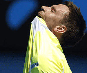 Sweden's Robin Soderling. (AP Photo/Shuji Kajiyama)