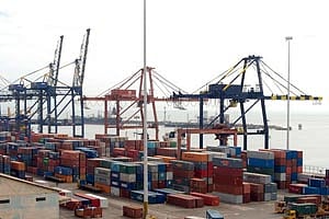 India's exports registered the highest ever growth of 37.5 per cent at USD 245.9 billion during 2010-11.(File photo: EPS)