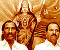Vishwa Hindu Parishad (VHP) working president M Ramaraju (right) and state-in-charge Thakur Yaman Singh addressing a media conference on Prevention of