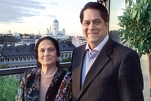 K V Kamath and wife Rajalaksh