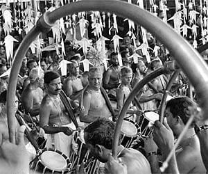 Ilanjithara Melam, under the leadership of Padmasree Peruvanam Kuttan Marar, in progress  | K Shijith