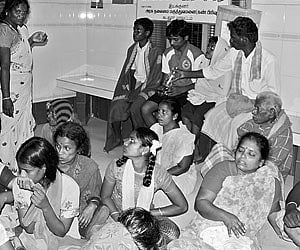 Villagers brought to the Cuddalore GH after the gas leak