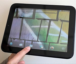 The HP TouchPad is displayed in San Francisco on June 27, 2011. (AP)