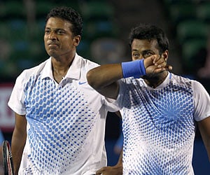 Leander Paes and Mahesh Bhupathi of India. (Getty Images)