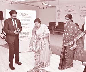 Dr Purandeswari, Minister of State for Human Resource Development, inaugurating Life: The Golden Season, an art show at ICCR art gallery, Hyderabad.