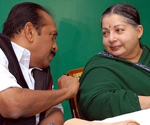 MDMK leader Vaiko with AIADMK chief Jayalalithaa. (File photo: EPS)