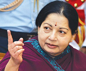 AMMA AND HER TEAM: AIADMK leader J Jayalalithaa takes oath as chief minister along with the MLAs who will be joining her cabinet as ministers.