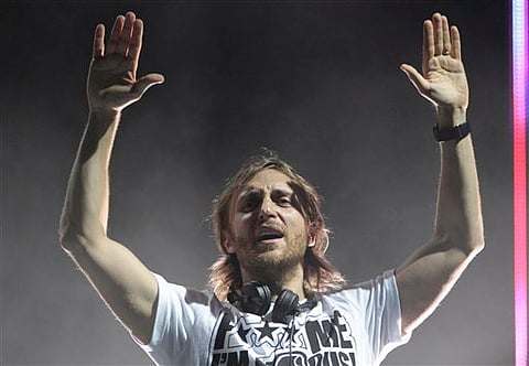 French House music producer and DJ David Guetta, performs during a concert in Beirut. (AP)