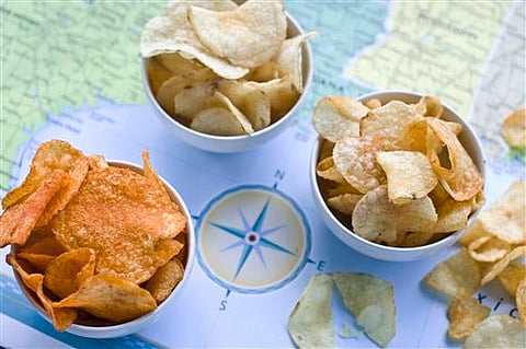 America: a patchwork of potato chip varieties