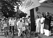 Amritapuri campus observes ‘Car-free Day’