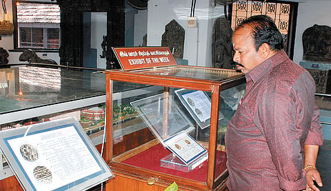 Vijayanagara coins on display at Government Museum