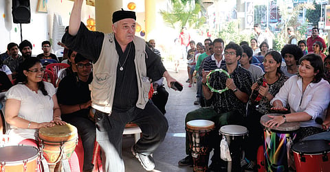 Dancing to the drums