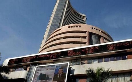 Sensex closes 455 points down on lower GDP figure