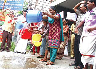 Protest over water supply disruption