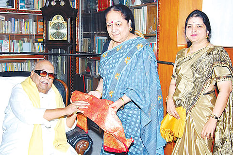 Jayanthi meets MK amid talk of Kanimozhi's bid to re-enter RS