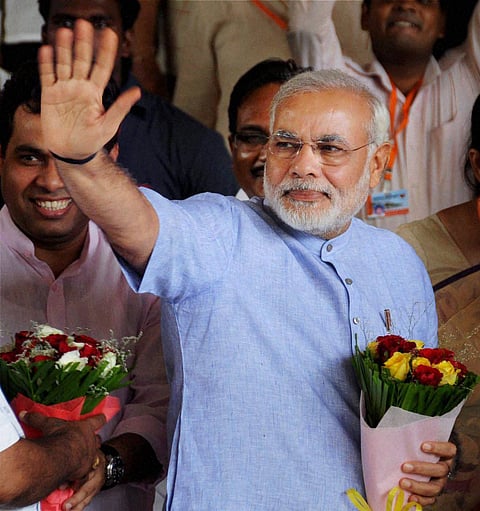 Modi gets thumbs up as BJP goes into huddle