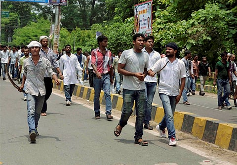 Students protest over job quota in Allahabad, damage 100 public vehicles